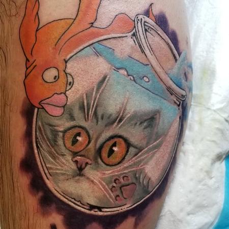 Tattoos - cat fish bowl - 139979